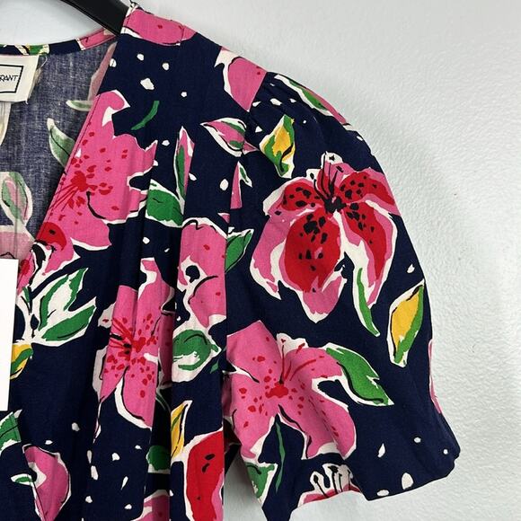 Reformation Floral Dress - Pink and Navy - Picture 7 of 13